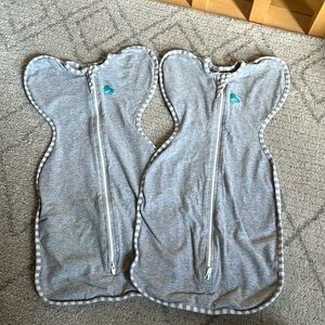 2 grey Love to Dream Swaddle Up 1.0 Tog size small